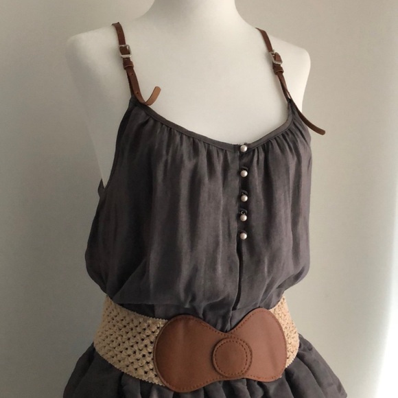 CECICO tiered ruffle dress with belt - Picture 2 of 6